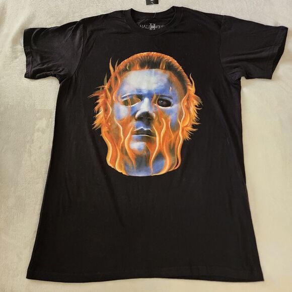 Hot Topic Rock Rebel NWT Halloween 2 Michael Myers Black Tshirt Size Medium - Picture 1 of 7